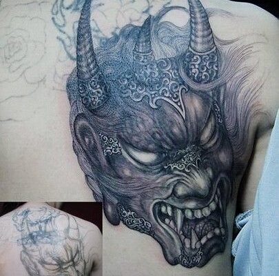 Chinese demon tattoo