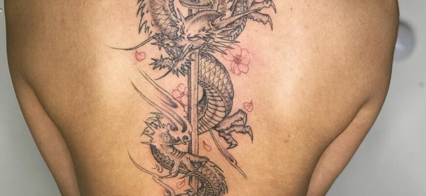Dragon and cherry blossom tattoo meaning