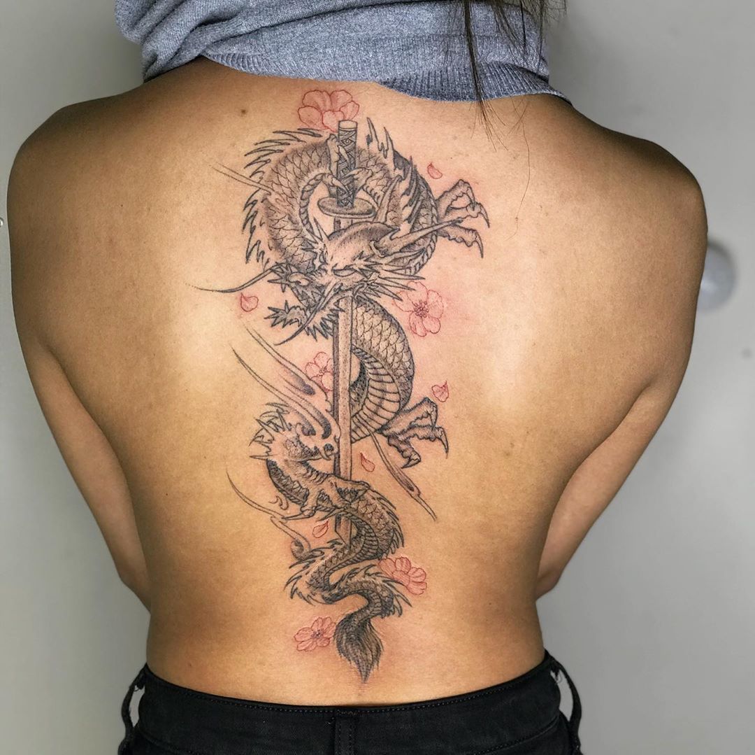 Ramón on X Taylan Ulukır gt DragonCherry Blossoms tattoo ink art  httpstco6DBM4eT2BF  X